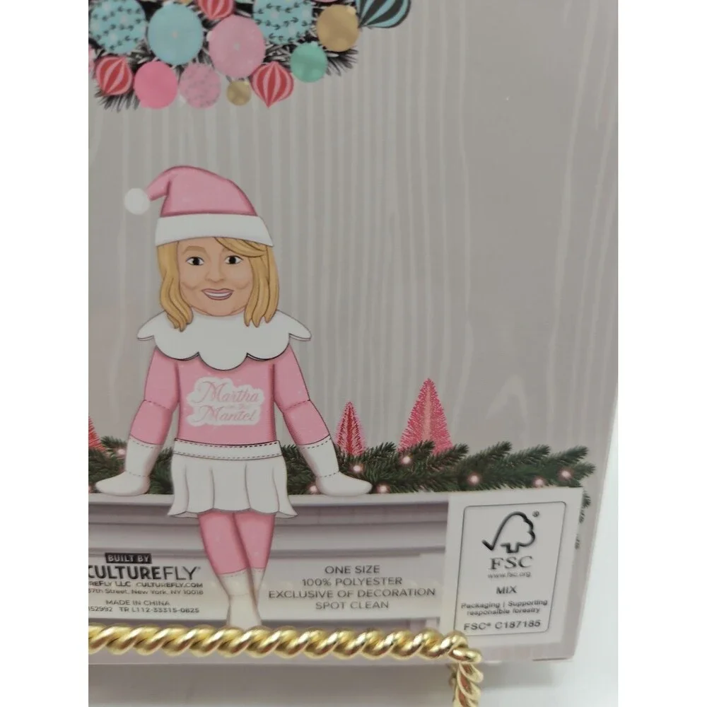 Martha on The Mantel Pink Christmas Knit Sweater Collectible Ornament NEW
